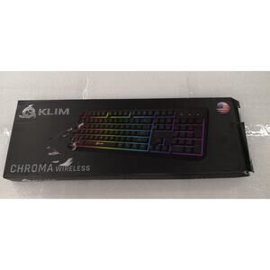 KLIM Chroma Rechargeable Wireless RGB Gaming Keyboard for PC PS4 Xbox One Mac